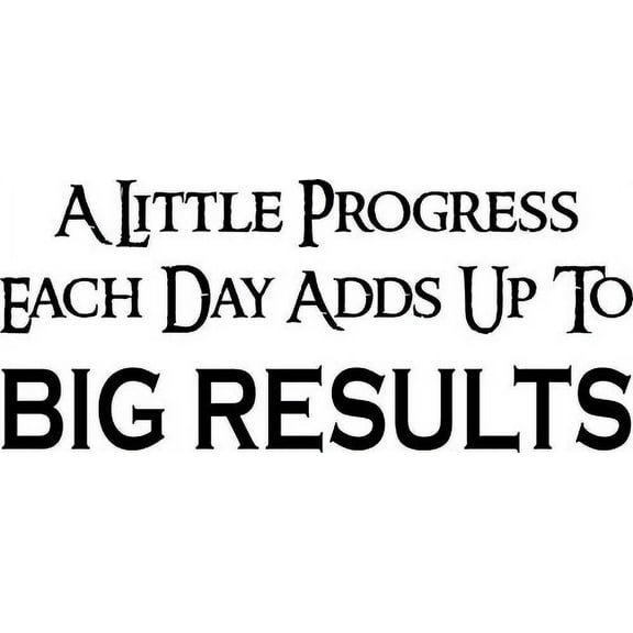 Big Results, Inspirational Vinyl Wall Decal by Scripture Wall Art, 11"x22" Black, Motivational, Office Décor