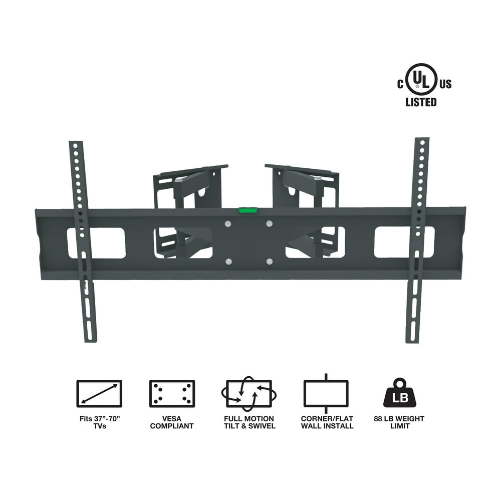 onn. Corner TV Wall Mount for 37" to 70" TV