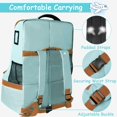 thumbnail image 3 of Bolsa de viaje para asiento de coche YOREPEK acolchada para viajes en avión, color cian, 3 of 6
