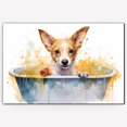 thumbnail image 3 of Portuguese Podengo Pequeno Dog Wall Art for Bathroom, Funny Animal Canvas, Canvas Print Painting for Bedroom, Home decor, 3 of 6