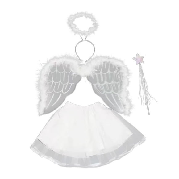 BELOVING Angel Costume for Girls Kids Cosplay with Staff Dreamlike Girls Fairy Costume