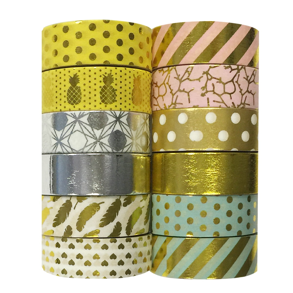 Wrapables® Washi Tapes Decorative Masking Tapes, Set of 12, ADSET59