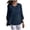 Navy, variant on Women's T-Shirts - Blouse For Women Summer Lace Patchwork Bow V Neck Embroidery 3/4 Sleeve Solid Tops - Casual Tee, White, XL