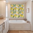 thumbnail image 3 of Curtains 84 Inches Long 2 Panels, Summer Lemon Grommets Window Treatment Curtain, Watercolor Flowers Fruits Leaf Green Thermal Curtains Drapes for Living Room/Bathroom, 3 of 9