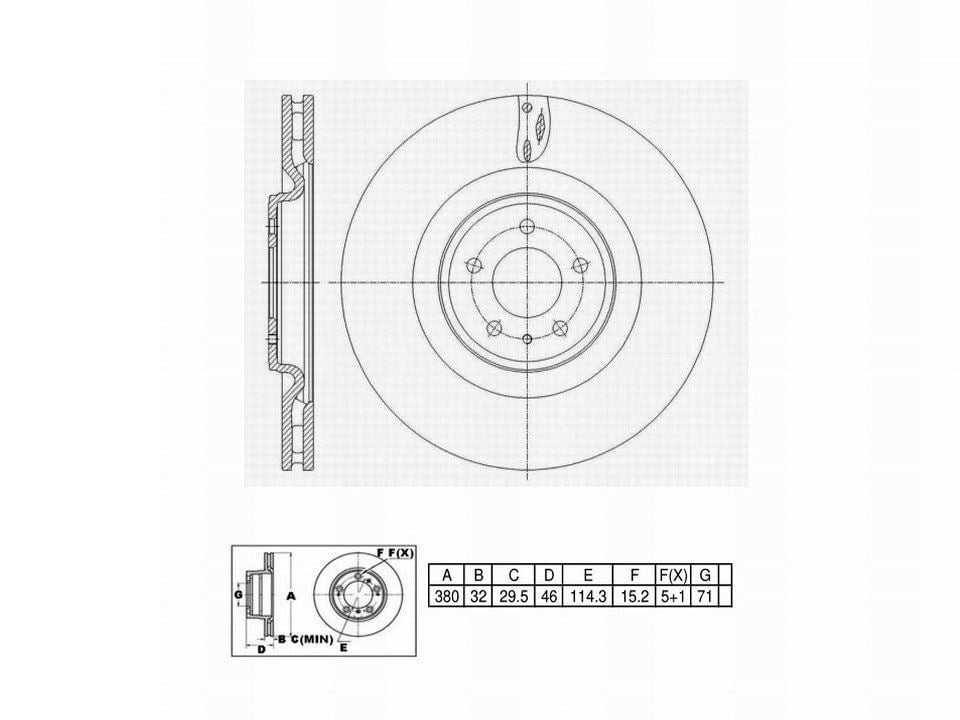 Winstop Brake Rotor, Front WS249962, Ford Mustang 2014-2013