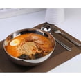 thumbnail image 3 of 2 Pack 304 Stainless Steel Pasta Bowls, 47oz Double Walled Insulated Soup Salad Bowls Unbreakable, 8.7" Large Cereal/Ramen/Udon/Noodle/Pho Bowl Plates with 2 Spoons & Forks, Dishwasher Safe, 3 of 7