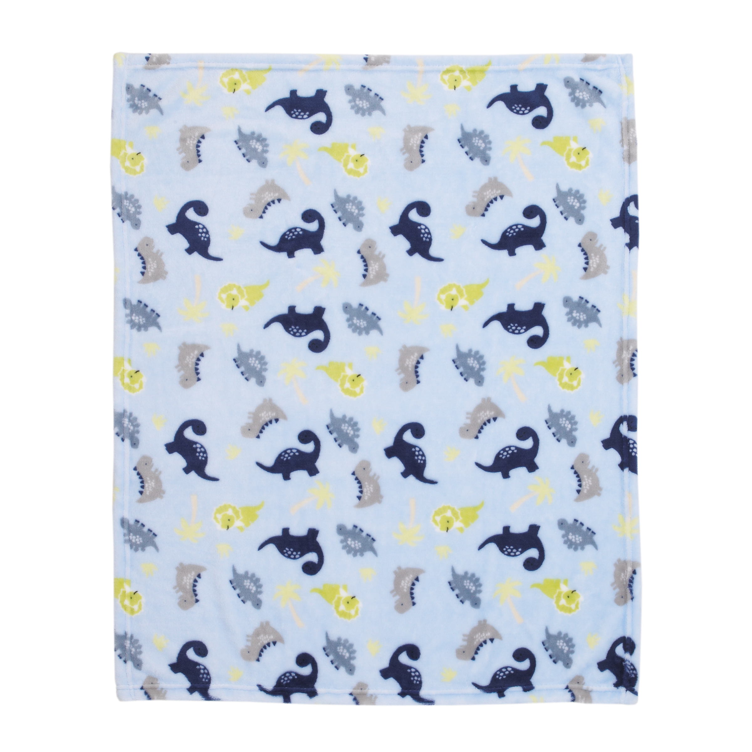 Parent's Choice Blue Dinosaurs Plush Baby Blanket, 30" x 36", Infant Boy - image 5 of 11