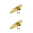 thumbnail image 2 of Sonducket Reemplazo para placa de conector de guitarra eléctrica 6,35mm 1/4 Panel de enchufe de conector de Audio en forma de barco oro 2piezas Sonducket CBP001560, 2 of 5