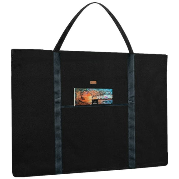 TreochtFUN Light Weight Art Portfolio Bag 24x36,with Shoulder Strap,Carrying Storage Case For Artwork, Poster, Sketching, Canvas, Photography, And Drawing(Black)