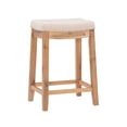 thumbnail image 2 of Home Square 2-Piece Furniture 26" Acacia Wood Counter Stool Set in Rustic Brown, 2 of 10