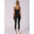 thumbnail image 2 of DARING DIVA U Neck Tummy Control Workout Sleeveless Bodysuit M Black, 2 of 6
