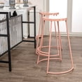 thumbnail image 6 of Hula 28.75" Modern Designer Iron Curved Backless Bar Stool, Pink Frame, 6 of 9