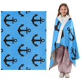thumbnail image 2 of Kids Blanket 60 x 50 Inch Double-Sided Fleece Nap Mat for Travel,Blue Logo Of The Ship Printed Machine Washable, 2 of 8