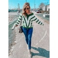 thumbnail image 4 of PRETTYGARDEN Women's Fashion Long Sleeve Striped Color Block Knitted Sweater Crew Neck Loose Pullover Jumper Tops, 4 of 5