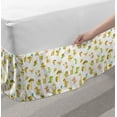 thumbnail image 2 of Animal Bed Skirt, Various Creatures Scattered Abstract Zoo Woodland Creatures on Plain Backdrop, Elastic Bedskirt Dust Ruffle Wrap Around for Bedding Decor, 4 Sizes, White Multicolor, by Ambesonne, 2 of 2