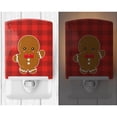 thumbnail image 2 of Caroline's Treasures BB8775CNL Christmas Gingerbread Boy Ceramic Night Light, 6x4x3", multicolor, 2 of 2