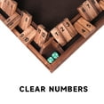 thumbnail image 5 of GSE Games & Sports Expert 4-Player 12 Numbers Wooden Shut The Box Dice Board Game with 8 Dices Classic Tabletop Version of Popular English Pub Game, 5 of 8