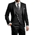 thumbnail image 3 of Trajes para hombres Disfraces de alta calidad 2024 Blazer Chaleco y pantalones 3 piezas Vestido de noche de negocios de boda Conjunto de traje de hombre de corte entallado, 3 of 5