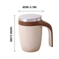 thumbnail image 3 of Self Stirring Coffee Mug, Auto Stirring Coffee Mug, Auto Stir Coffee Mug, Electric Mixing Coffee Mug Office, Multi Purpose Automatic Magnetic Stirring Mug for Milk/Cocoa Travel Household School Brown, 3 of 7
