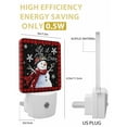 thumbnail image 3 of Christmas Night Lights Auto Sensor Snowman Snowflake Plug-in LED Nightlights Dusk to Dawn for Living Room, Bedroom, Bathroom, Hallway, Stairways Xmas Wall Decor, Red Black Check Plaid Night Light, 3 of 9