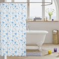 thumbnail image 3 of Manfei Blue Loves Pattern Shower Curtain 72Wx84L,Cute Polka Dot Bowtie Bathroom Shower Curtain, 3 of 5