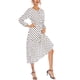 thumbnail image 5 of SAYOO Vestido de primavera femenino con estampado de punto y cuello redondo de manga larga vestido Midi SAYOO moda, 5 of 9