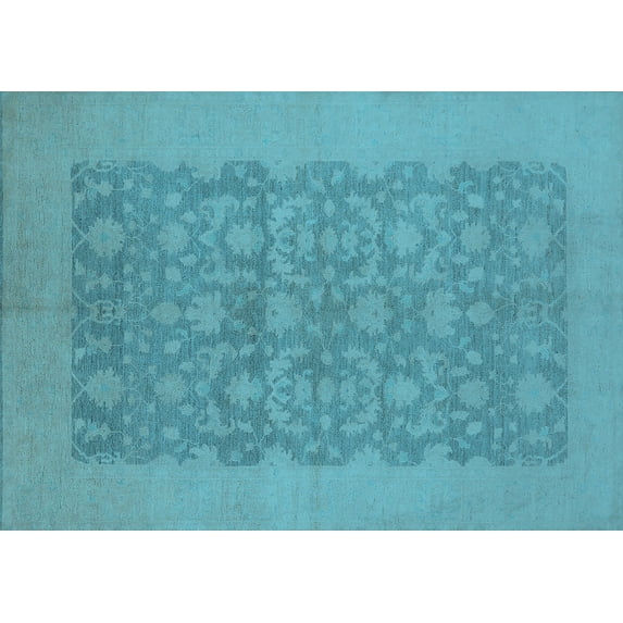 Ahgly Company Indoor Rectangle Oriental Light Blue Traditional Area Rugs, 5' x 8'