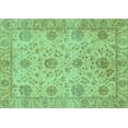 thumbnail image 1 of Ahgly Company Machine Washable Indoor Rectangle Oriental Turquoise Blue Traditional Area Rugs, 5' x 8', 1 of 4