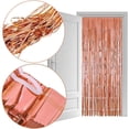 thumbnail image 5 of Cortinas con flecos metálicos - Cortinas brillantes Ghirlande - Decoración de fondo para fiestas de cumpleaños - Bodas - Navidad - Despedidas de soltera - Cortina de oropel para puerta - Oro rosa, 5 of 5