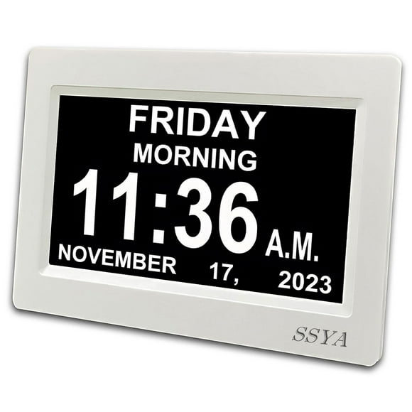 Calendario digital, despertador, SSYA, demencia, problemas de visión