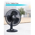 12 Inch Portable Desk Fan with 3 Speed Settings and Oscillating ...