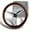 Classic Dark Wood, variant on W-Power 14" Real Dark Wood Mahogany Grain Chrome 3-Spoke 350MM Steering Wheel