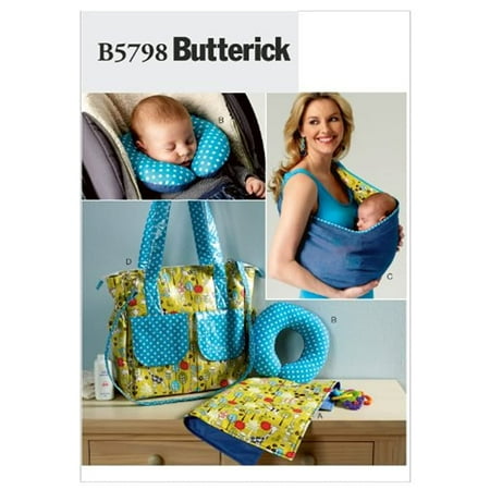 Butterick Patterns B5798OSZ Baby s Changing Pad Sewing Pattern Neck Support Carrier and Diaper Bag Size One Size