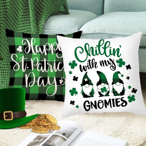 de Almohada para El Patricio, 18 X 18 Pulgadas, Decoración Patricio, Funda de Almohada, Funda de Cojín de Alg Macarena funda de almohada a cuadros de búfalo