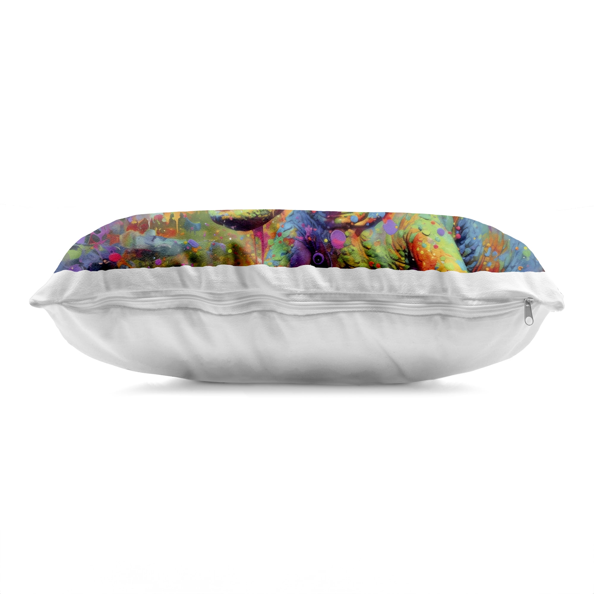 Stupell Industries Colorful T-Rex with Splatter Decorative Printed Throw Pillow, design by Creative Studio