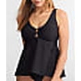 thumbnail image 5 of Ring-Front Underwire Tankini Top Swimsuit, 5 of 6