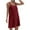 Wine, variant on Diufon Women's Casual Dresses Scoop Neck Sleeveless Dress Solid Color Button Down Dress with Pockets