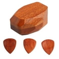 thumbnail image 1 of Guitar Pick Holder, Burr Free Guitar Pick Case Small Wooden Decorative  For Performance, 1 of 7