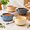 Multicolor-16 oz, variant on Soup With Handles 22 Oz Large Onion - Stackable Crocks Oven Safe For Cereal Chilli Pot Pies Dishwasherwave Set Of 4 White
