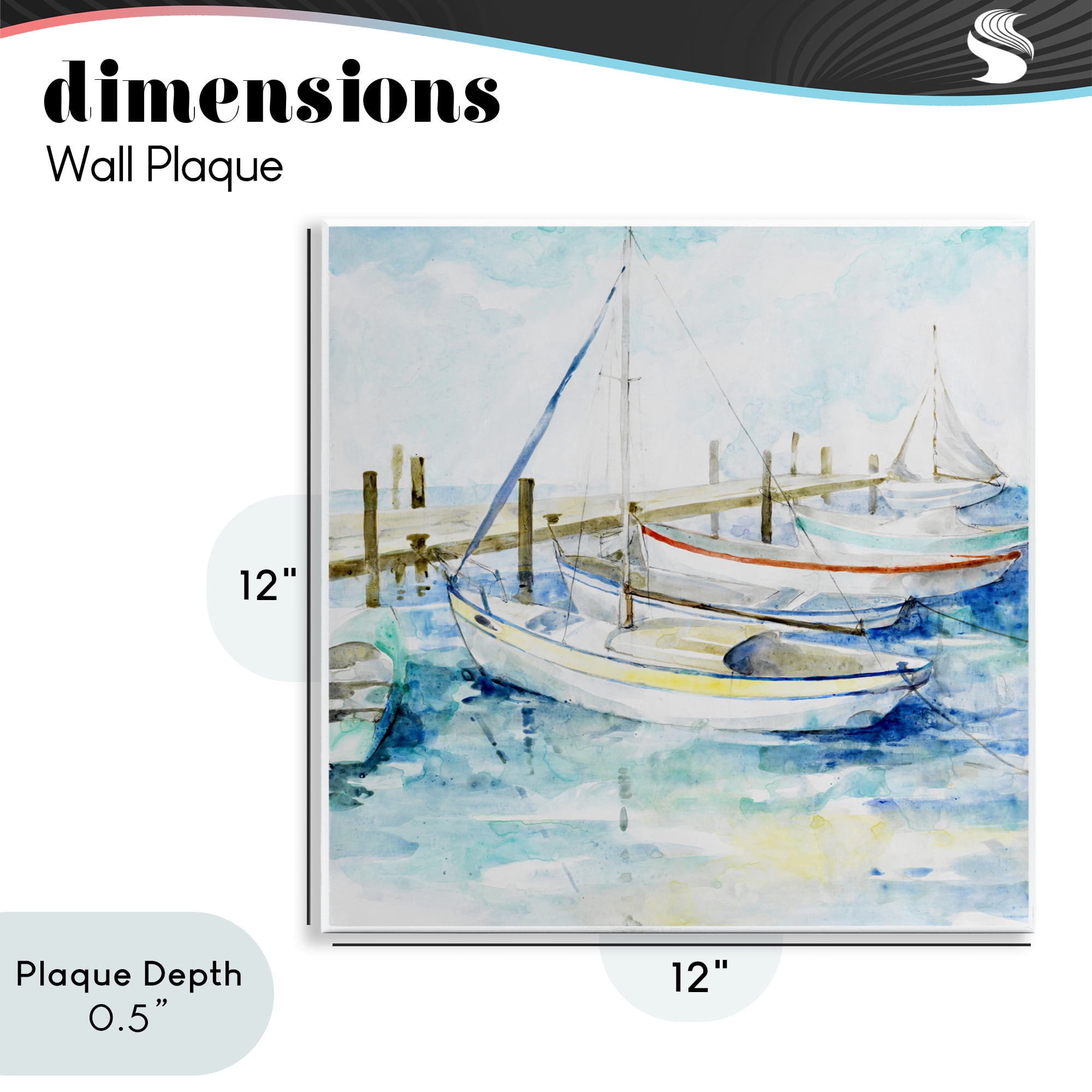 Stupell Industries Docked Sails on Stormy Seas Wall Plaque Art, design by Lorenzo Collective