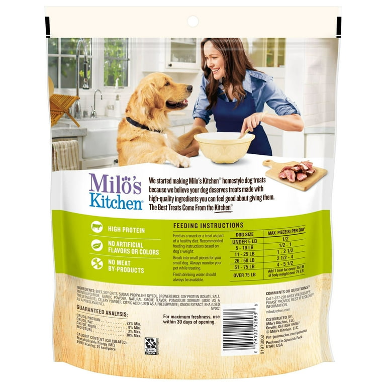 Milo s Kitchen Beef Sausage Slices With Rice Dog Treats 18 Ounce Bag Walmart