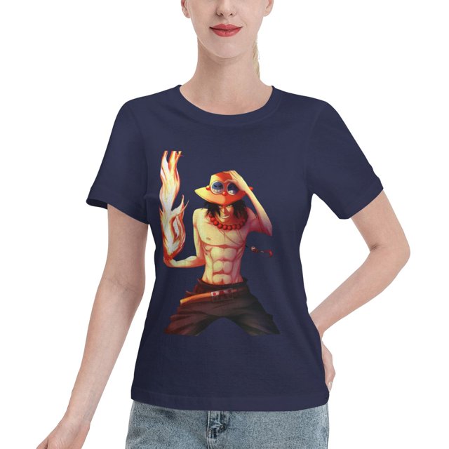 T-Shirt Basique à Manches Courtes pour Femme une Pièce Ace