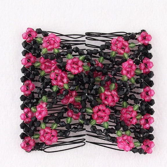 Topbathy Bridal Hair Combs Steel 4Pcs Assorted Color Double Head Hair Accessories for Women