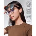 thumbnail image 4 of Gafas de Sol Polarizadas Retro Redondas BENEUNDER para Ponerse Sobre Lentes (Unisex), 4 of 7
