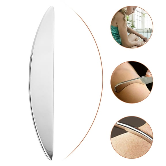 ibasenice Face Massager Tool Stainless Steel Scraper Silver 1Pack For Muscle Soreness Relief