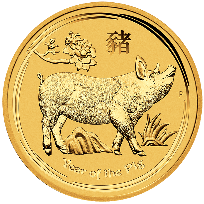 Lunar New Year 2019  Year of the Boar 1oz .999 BU copper round 