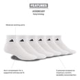 thumbnail image 4 of Medias deportivas acolchadas quarter para hombre adidas, paquete de 6, 4 of 7