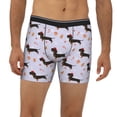 thumbnail image 2 of Salouo Dachshund Dog Puppy Pattern Men's Boxer Briefs, Soft & Breathable Underwear Elastic Waistband Briefs for Men,1-Pack, 2 of 7