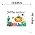 thumbnail image 4 of Children Just Swimming Cute Sports Wall Decal Decoration Underwater creatures with Submarine Cartoon Decal Lasts Years and Easily Removable - Size: 10 In(W) x 8 In(H), 4 of 5