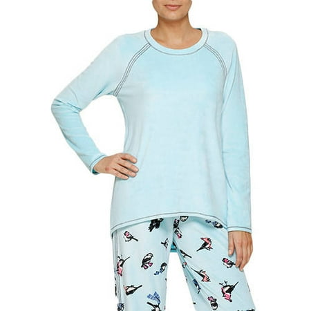 ClimateRight by Cuddl Duds Women's Velour Sleepwear Top - Walmart.com